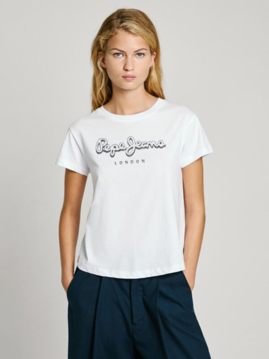 Pepe Jeans dámske biele tričko Gaia