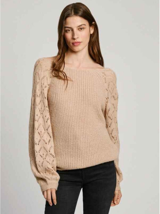 Pepe Jeans dámsky béžový sveter