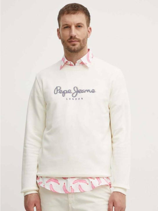 Pepe Jeans pánska smotanová mikina