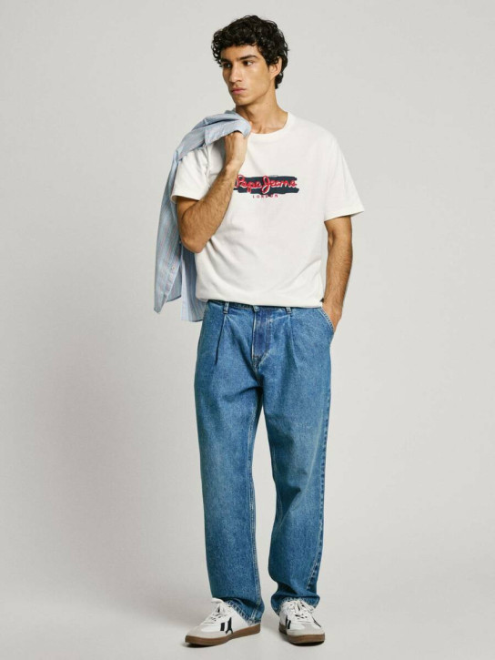 Pepe Jeans pánske biele tričko Arsham