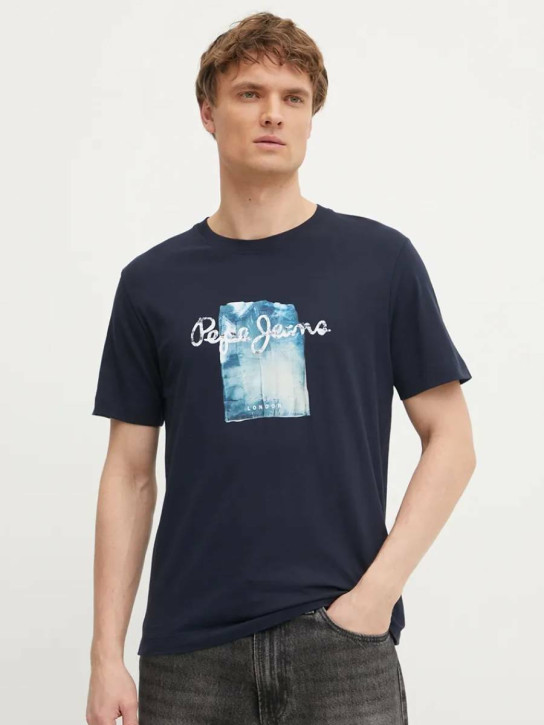 Pepe Jeans pánske modré tričko Prush