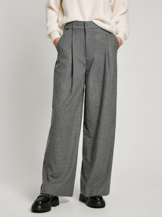 Pepe Jeans dámske šedé nohavice