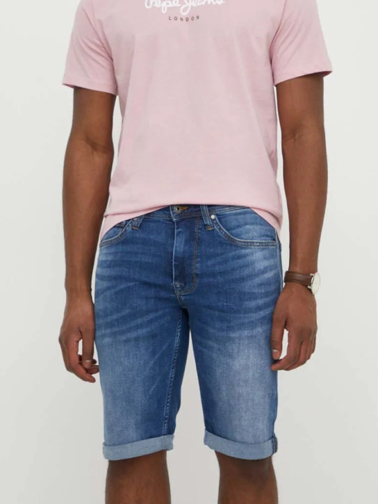 Pepe Jeans pánske modré džínsové šortky