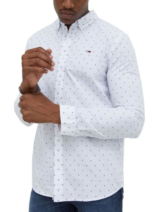 Tommy Jeans pánska modrá košeľa