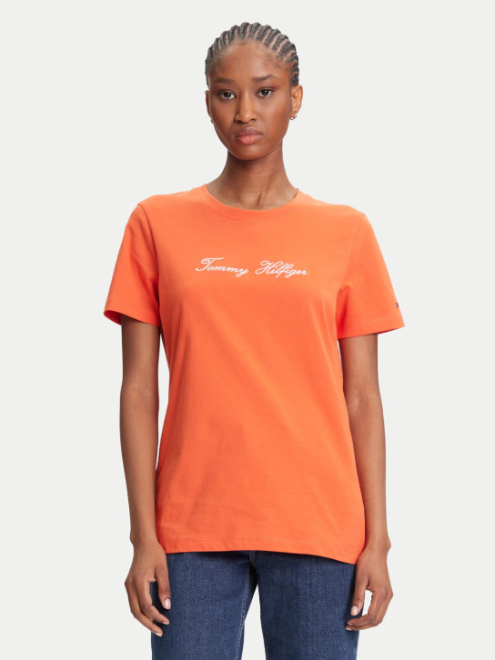 Tommy Hilfiger dámske oranžové tričko