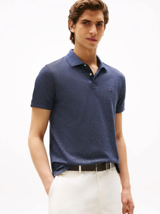 Tommy Hilfiger pánske modré polo tričko