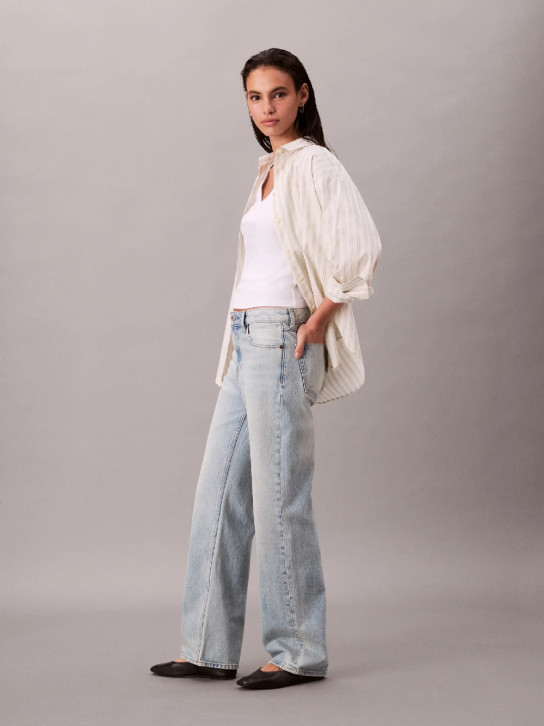 Calvin Klein dámske svetlo modré džínsy