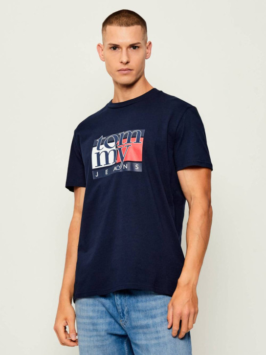 Tommy Jeans pánske modré tričko