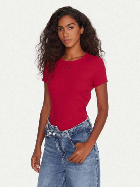 Tommy Jeans dámske ružové tričko