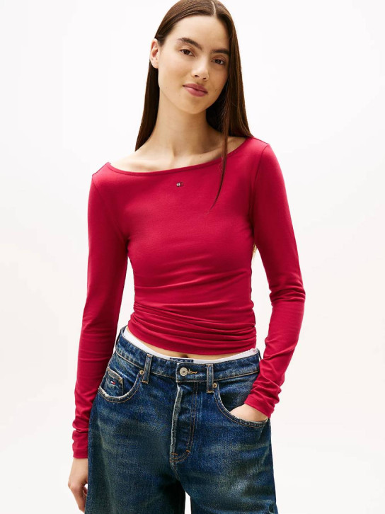 Tommy Jeans dámske ružové tričko