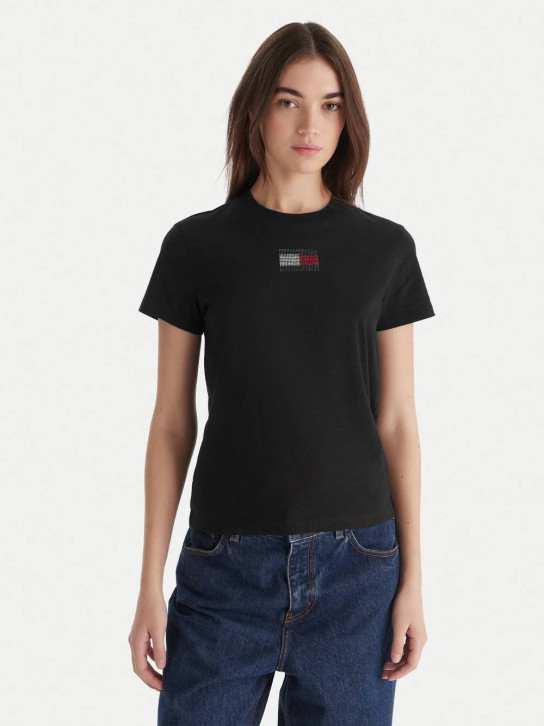 Tommy Jeans dámske čierne tričko