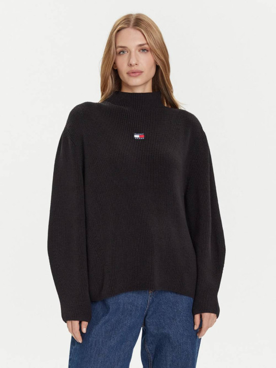TJW MOCKNECK BADGE SWEATER