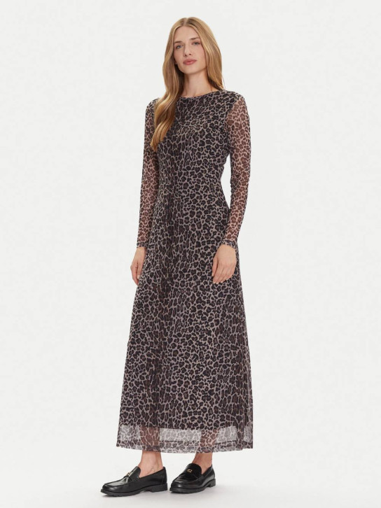 TJW AOP MESH MIDI DRESS EXT