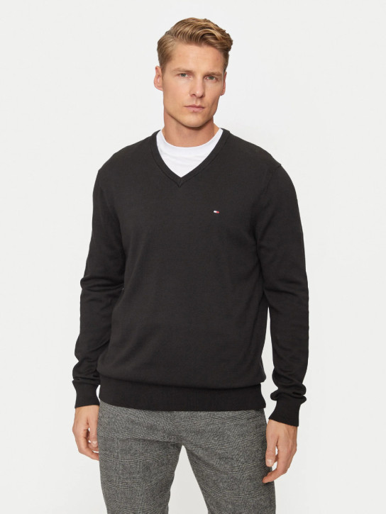 Tommy Hilfiger pánsky čierny sveter