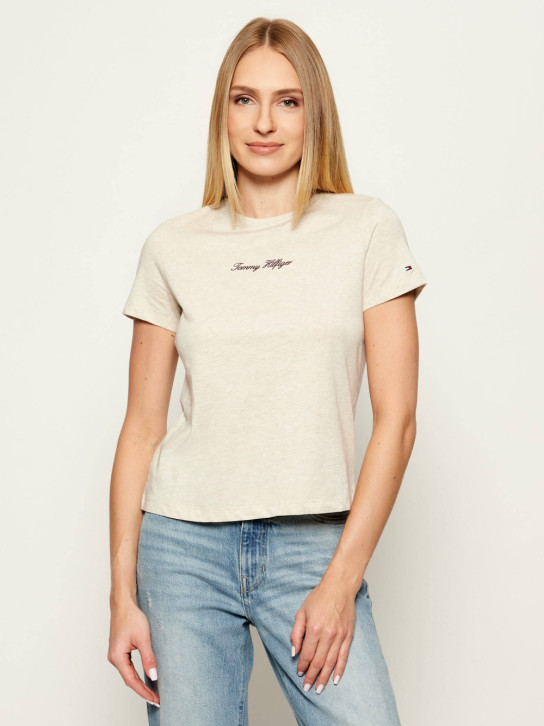 Tommy Hilfiger dámske krémové tričko