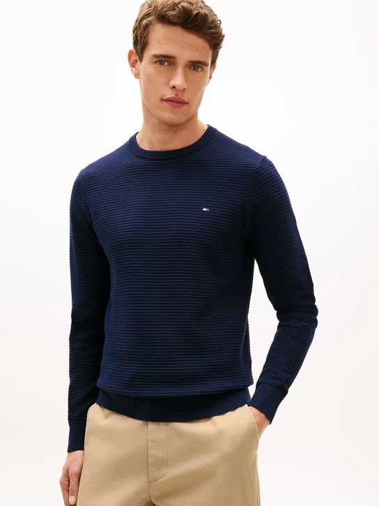 Tommy Hilfiger pánsky tmavomodrý sveter