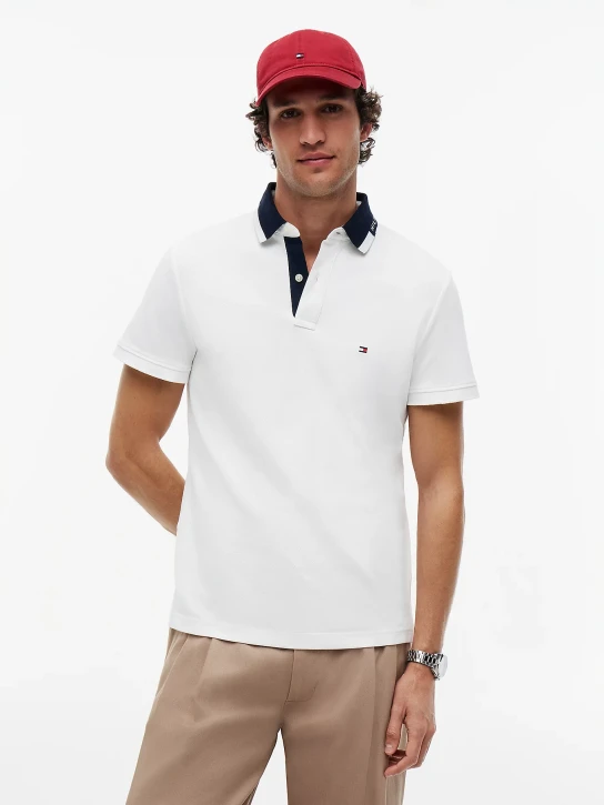 Tommy Hilfiger pánske biele polo tričko