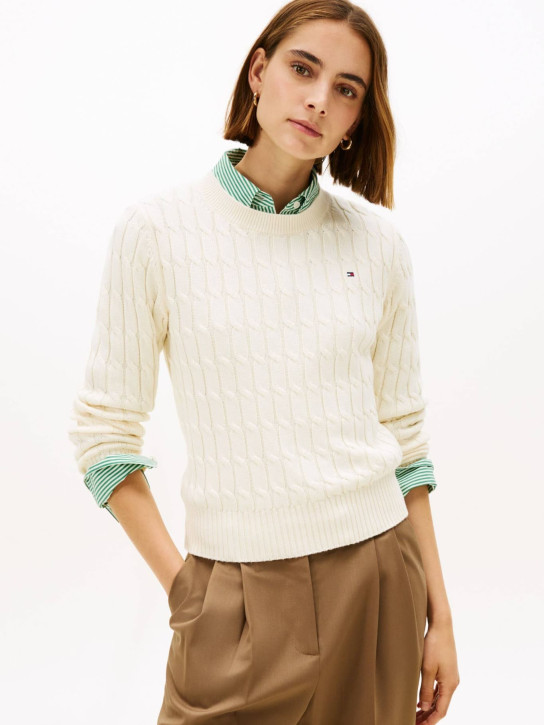 Tommy Hilfiger dámsky krémový sveter