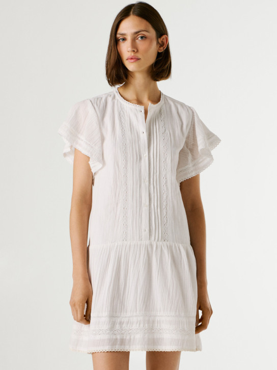 Pepe Jeans dámske biele šaty DESTIN