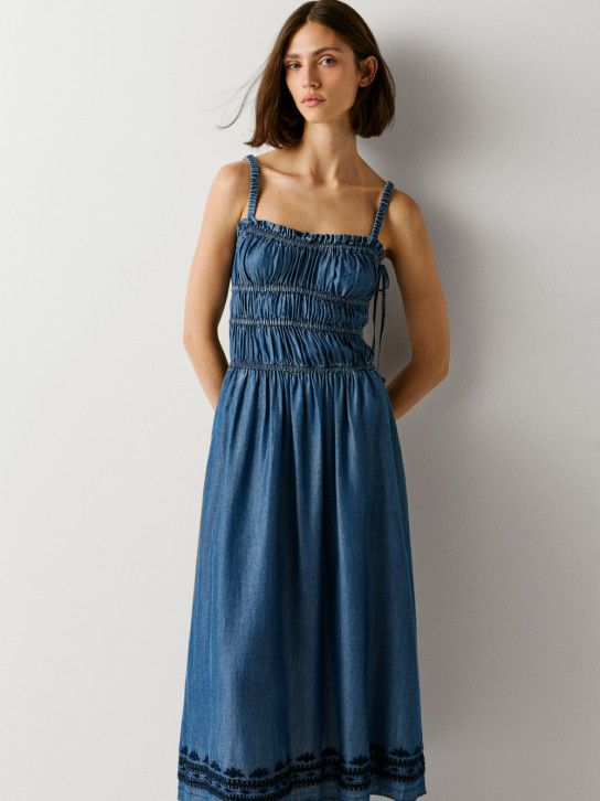 Pepe Jeans dámske modré šaty CASS 