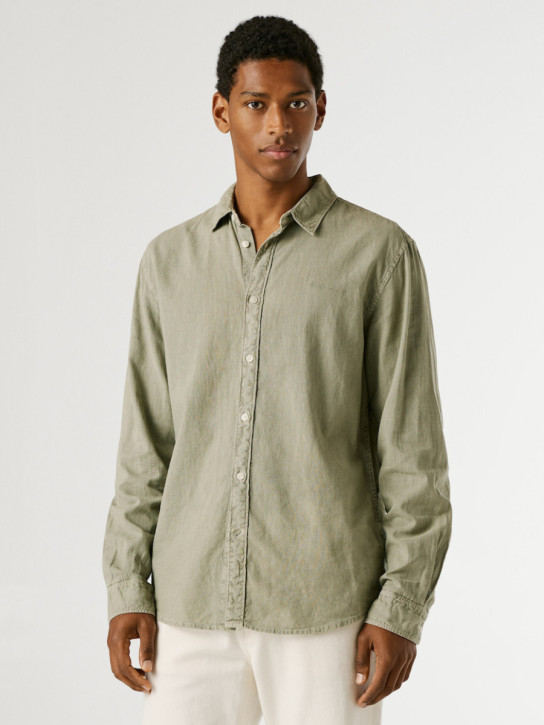Pepe Jeans pánska khaki košeľa 