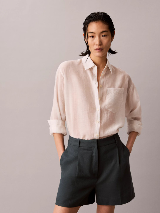 Calvin Klein dámske modrozelené šortky