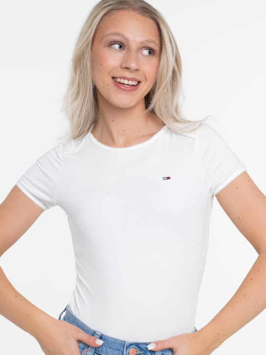 Tommy Jeans dámske krémové tričko