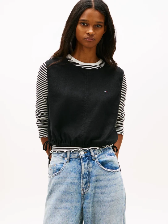 Tommy Jeans dámska čierna blúzka