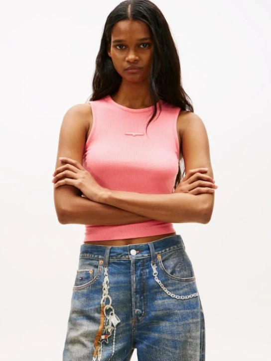 Tommy Jeans dámske ružové tielko