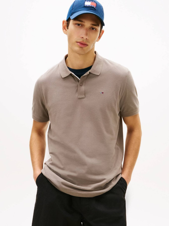 Tommy Jeans pánske béžové polo tričko