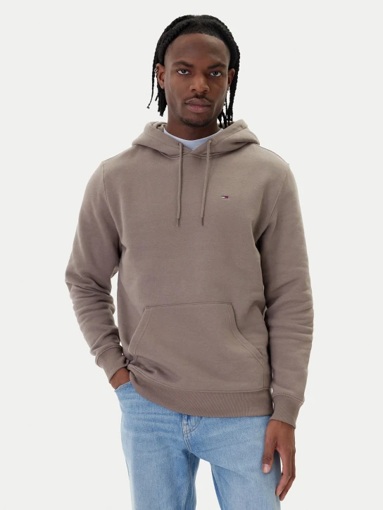 Tommy Jeans pánska šedohnedá mikina