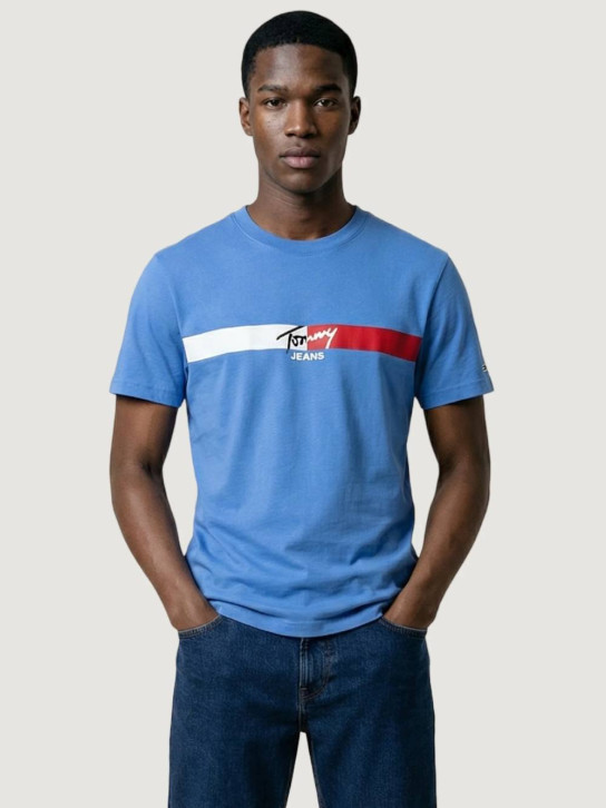 Tommy Jeans pánske modré tričko