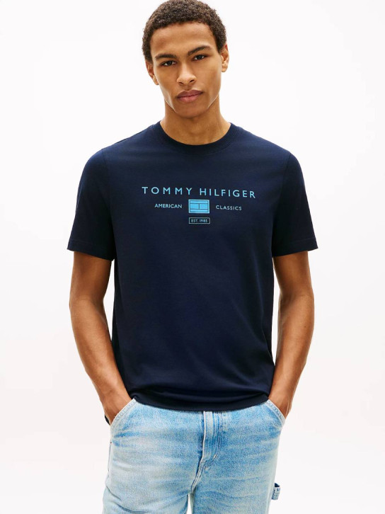 Tommy Hilfiger pánske modré tričko
