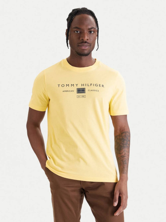 Tommy Hilfiger pánske žlté tričko