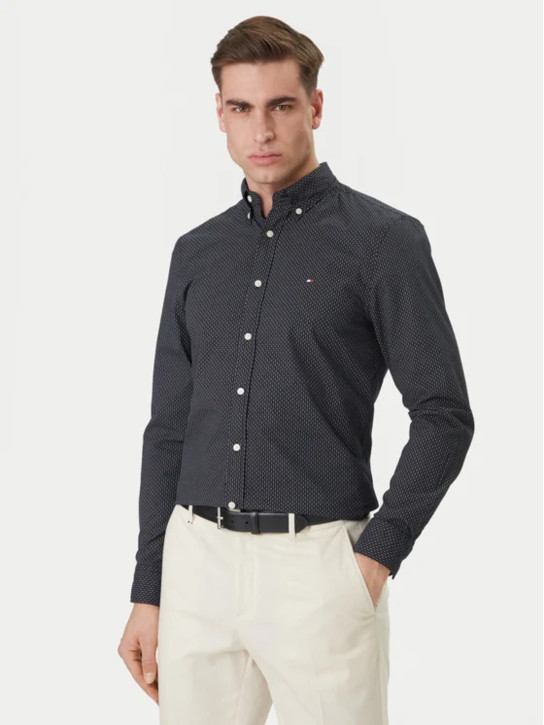 Tommy Hilfiger pánska tmavo modrá košeľa