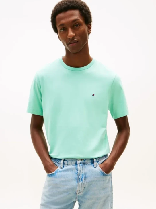 Tommy Hilfiger pánske svetlo zelené tričko