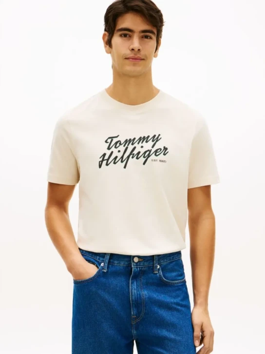 Tommy Hilfiger pánske béžové tričko