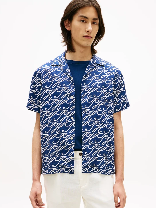 Tommy Hilfiger pánska tmavo modrá košeľa
