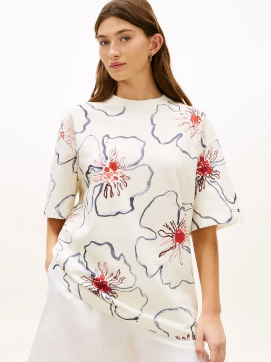 Tommy Hilfiger dámske kvetované tričko