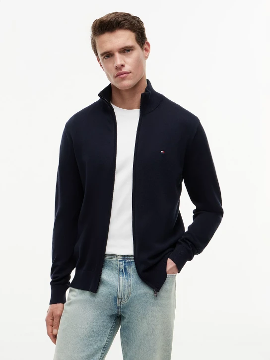 Tommy Hilfiger pánsky tmavomodrý sveter