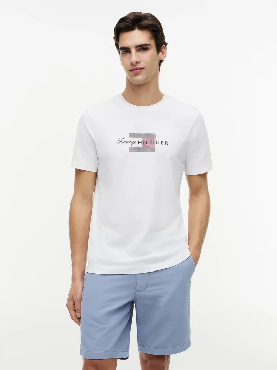 Tommy Hilfiger pánske biele tričko