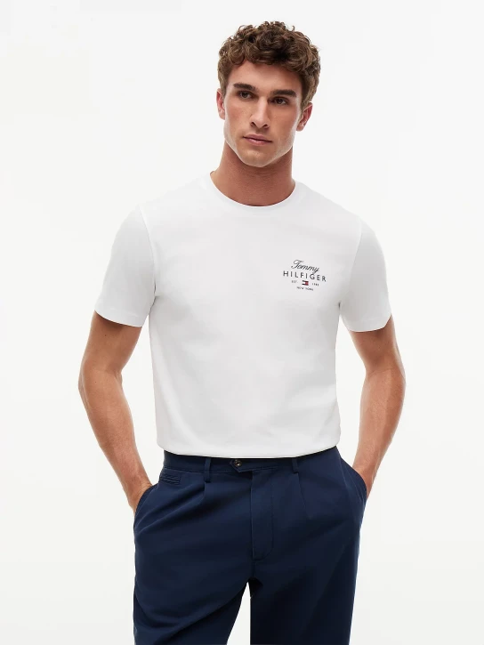 Tommy Hilfiger pánske biele tričko