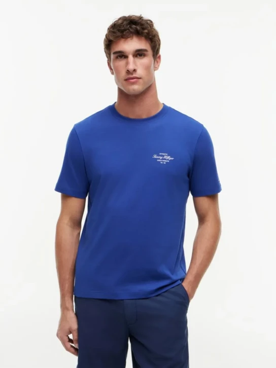 Tommy Hilfiger pánske modré tričko