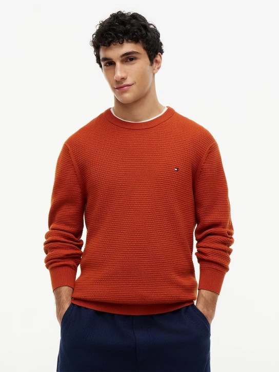 Tommy Hilfiger pánsky oranžový sveter