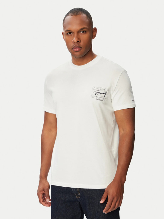 Tommy Jeans pánske biele tričko