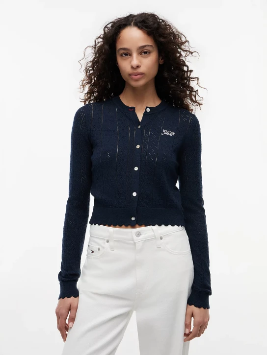 Tommy Jeans dámsky tmavomodrý sveter