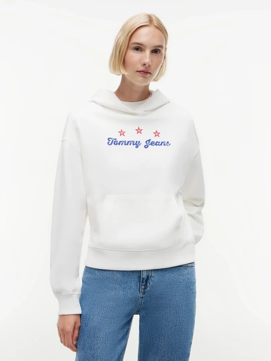 Tommy Jeans dámska biela mikina