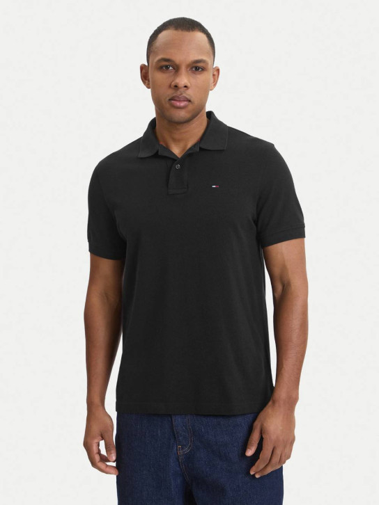 Tommy Jeans pánske čierne polo tričko
