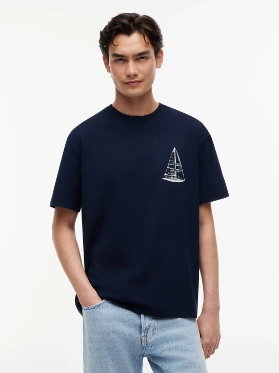 Tommy Hilfiger pánske tmavo modré tričko