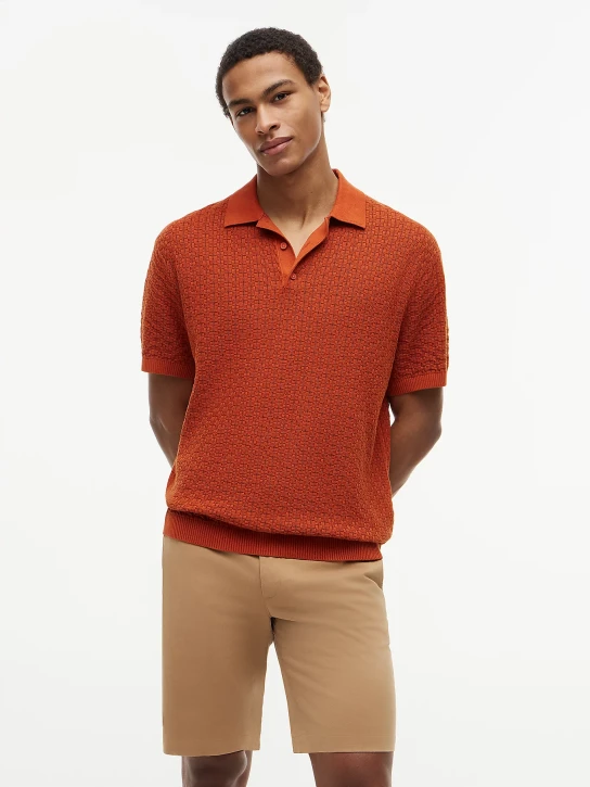 Tommy Hilfiger pánske oranžové polo tričko